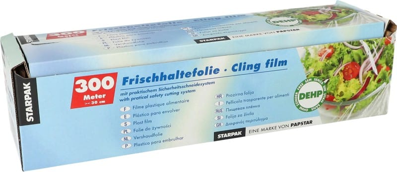 PAPSTAR Vershoudfolie Polyethyleen met lage dichtheid (LDPE) Transparant 300 m x 30 cm