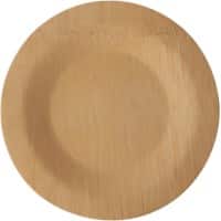 PAPSTAR Pure Wegwerpeetbord Bamboe 180 mm Crème 10 Stuks