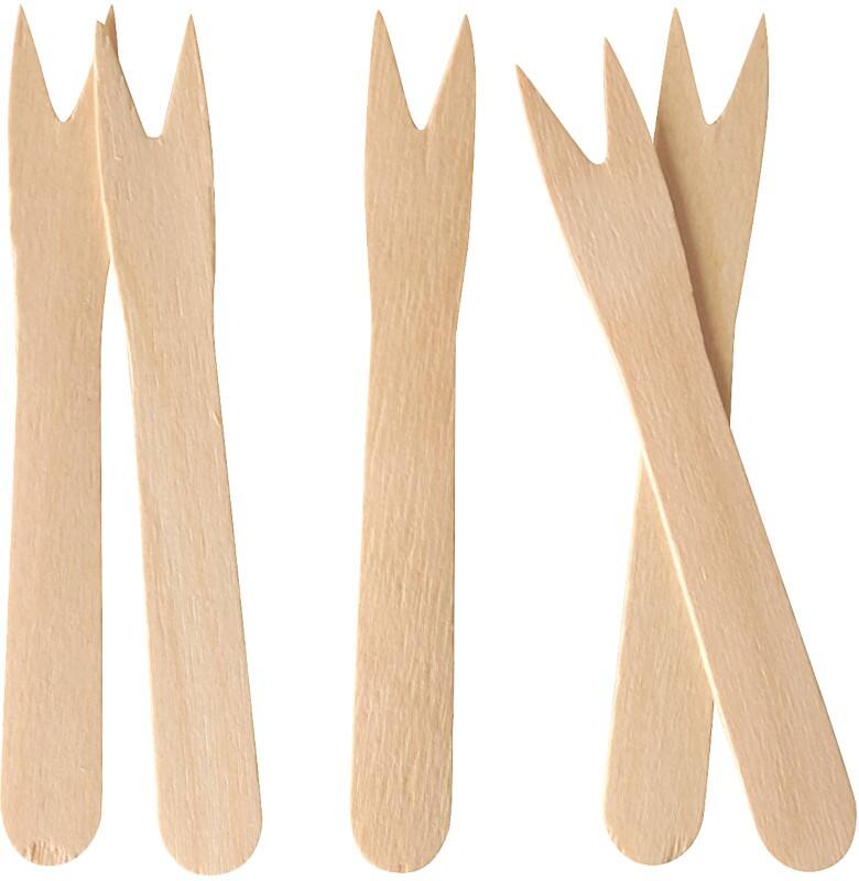 PAPSTAR Houten Vorken Bruin 1000 Stuks