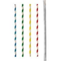 PAPSTAR Wegwerprietjes Papier 6 mm Kleurenassortiment 100 Stuks