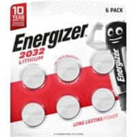 Energizer CR2032 Lithium Knoopcelbatterij Pak van 6