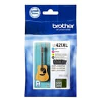 Brother LC421XLVAL Origineel Inktcartridge Zwart, cyaan, magenta, geel Multipak  4 Stuks