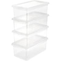 keeeper bea Opbergbak 4 x 5,6 l Transparant 19,5 x 33 x 12 cm 4 Stuks