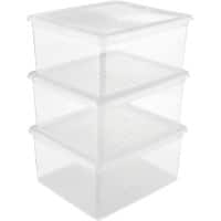 keeeper bea Opbergbak 3 x 18 l Transparant 33,5 x 39 x 18 cm 3 Stuks