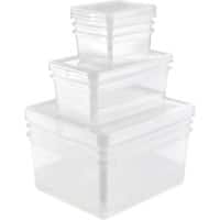 keeeper bea Opbergbak 3 x 1,7 l Transparant 18 cm x 3 cm 8 Stuks