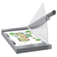 Leitz Precision Office Pro Papiersnijmachine 9024 A3 420 mm Stalen snijblad Hoogwaardig glazen bed EdgeGlow verlichting Grijs 25 Vel