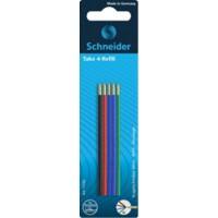 Schneider balpen-navulling zwart, rood, blauw, groen 77290 5 stuks