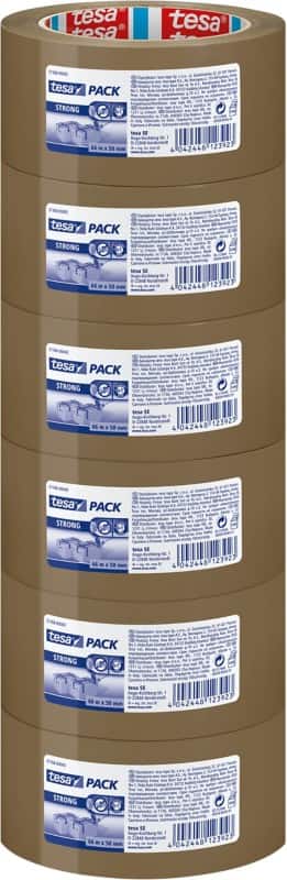 tesa Verpakkingstape tesapack Strong Bruin 50 mm (B) x 66 m (L) Polypropyleen 6 Rollen