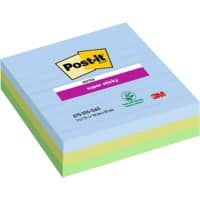 Post-it Oasis Super Sticky Notes 101 x 101 mm Kleurenassortiment 3 Stuks à 70 Vellen