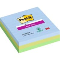 Post-it Sticky Notes Oasis 101 x 101 mm Kleurenassortiment 90 Vellen Pak van 3