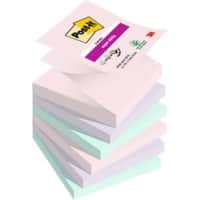 Post-it Sticky Z-Notes Soulful 76 X 76 Kleurenassortiment 90 Vellen Pak van 6