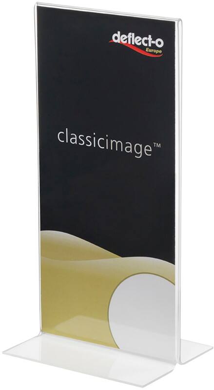 Deflecto Bordhouder DL T-vorm 10 (B) x 8 (D) x 21,5 (H) cm Transparant