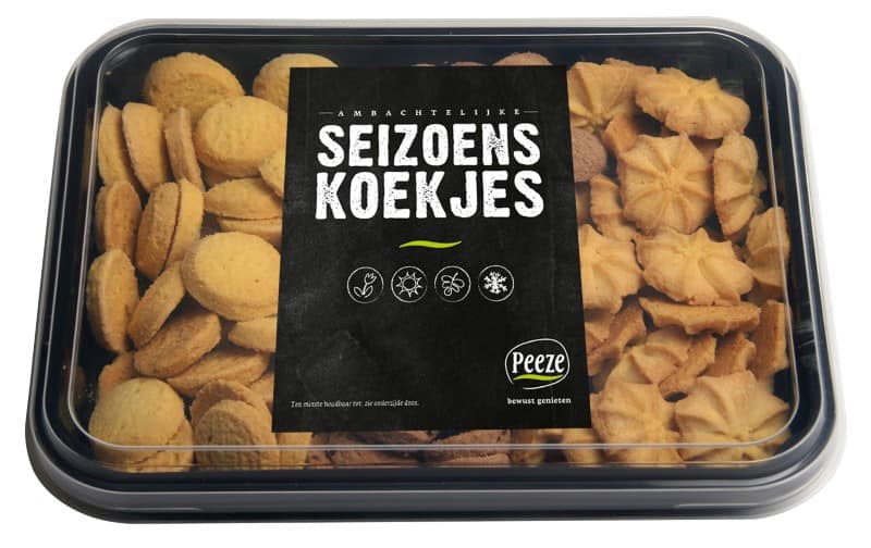 PEEZE Koffiekoekjes Ambachtelijke roomboterkoekjes 90 Stuks à 9 g