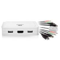 ACT HDMI 4K KVM-switch met vaste kabels