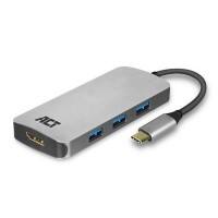 ACT USB-C naar HDMI-multiportadapter 4K, USB hub en PD pass through