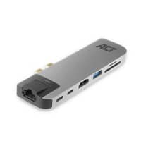 ACT USB-C Thunderbolt™ 3 naar HDMI-multiportadapter 4K met ethernet, USB hub, cardreader en PD pass through