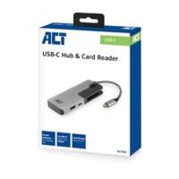 ACT USB-C Hub 3 port met kaartlezer en PD pass through
