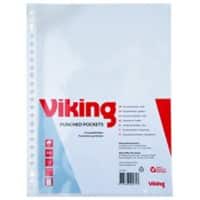 Viking Showtassen A4 Glashelder Transparant 110 micron PP (Polypropeen) Boven 23 Gaten 25 Stuks
