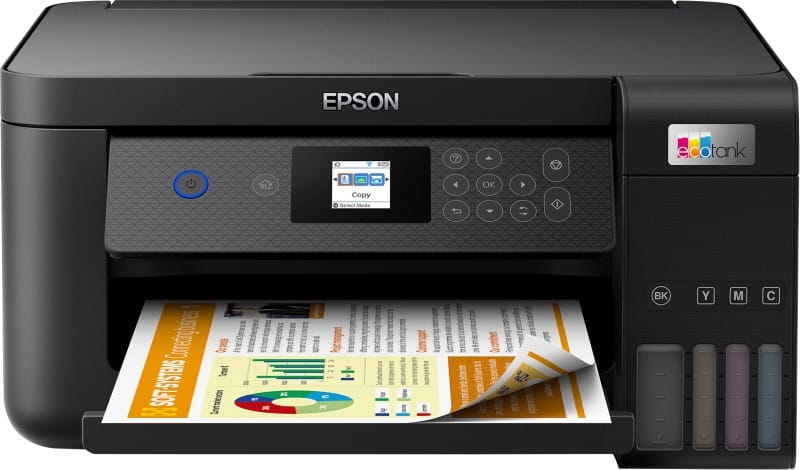Epson EcoTank ET-2850 Kleuren Inkjet Multifunctionele printer A4 Zwart