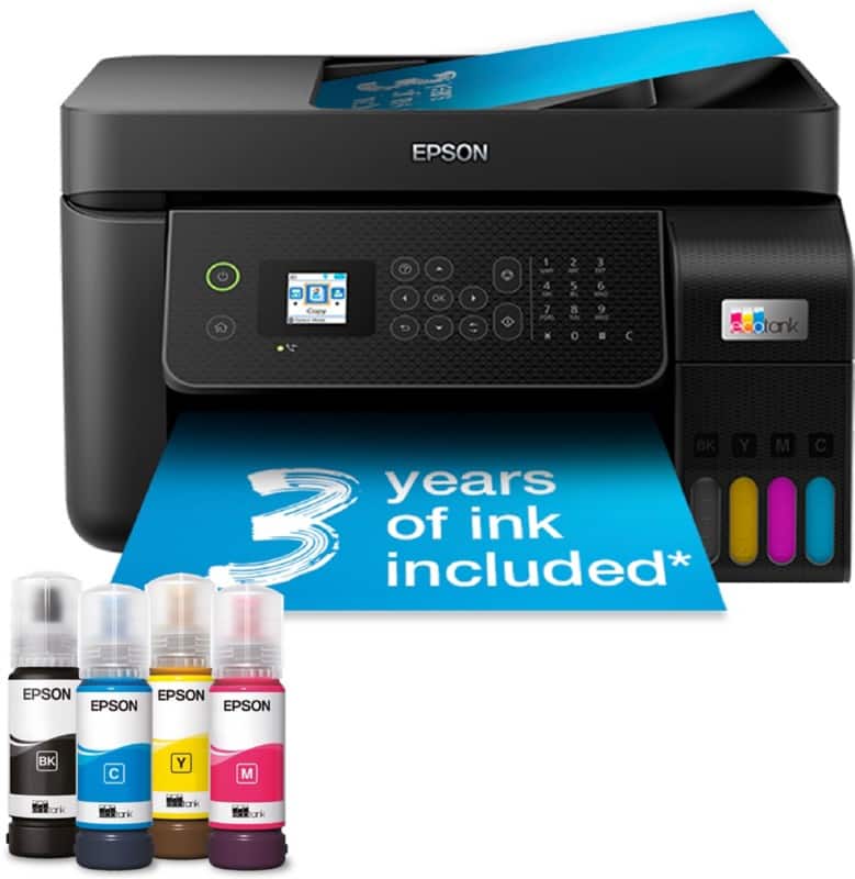 Epson EcoTank ET-4800 Kleuren Inkjet Multifunctionele printer A4 Zwart  