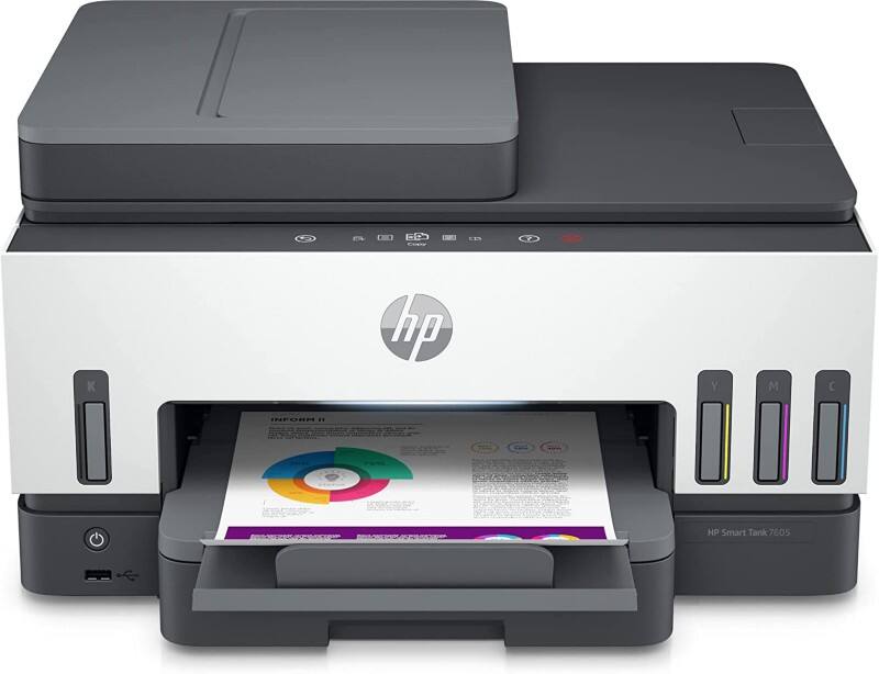 Hp smart tank 7605 a4 kleuren inkjet 4 in 1 multifunctionele printer