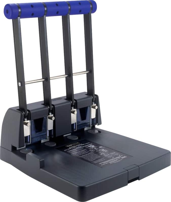 Rapesco Heavy Duty 4 Gaten Perforator Kunststof, metaal 150 Vellen 4400 Paars, zwart