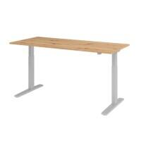 Hammerbacher VXMKA Elektrisch hoogteverstelbaar Zit-sta-bureau Eiken C-Voet 1,800 (B) x 800 (D) x 1,200 (H) mm Spaanplaat, Staal