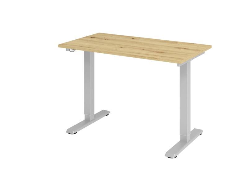 Hammerbacher VXMST Elektrisch hoogteverstelbaar Zit-sta-bureau Eiken T-Voet 1,200 (B) x 672 (D) x 1,200 (H) mm Spaanplaat, Staal