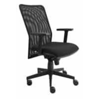 Hammerbacher Draaistoel Mesh In hoogte verstelbare armleuning Zwart 140 kg VSDS2 640 mm x 1.190 mm