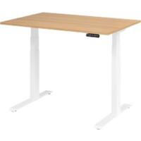 Hammerbacher VXDKB Elektrisch hoogteverstelbaar Zit-sta-bureau Eiken C-Voet 1.200 (B) x 800 (D) x 1.290 (H) mm Spaanplaat, Staal