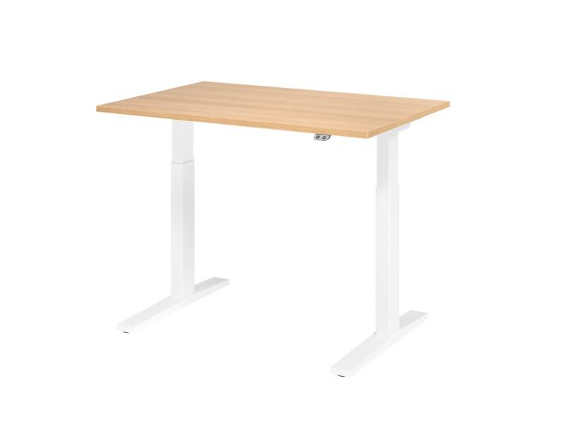 Hammerbacher VXMKA Elektrisch hoogteverstelbaar Zit-sta-bureau Eiken C-Voet 1,200 (B) x 800 (D) x 1,200 (H) mm Spaanplaat, Staal