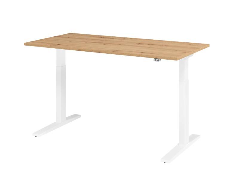 Hammerbacher VXMKA Elektrisch hoogteverstelbaar Zit-sta-bureau Eiken C-Voet 1,600 (B) x 800 (D) x 1,200 (H) mm Spaanplaat, Staal