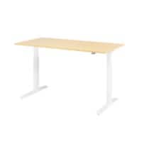 Hammerbacher VXMKA Elektrisch hoogteverstelbaar Zit-sta-bureau Ahorn C-Voet 1,600 (B) x 800 (D) x 1,200 (H) mm Spaanplaat, Staal
