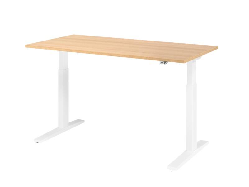 Hammerbacher VXMKA Elektrisch hoogteverstelbaar Zit-sta-bureau Eiken C-Voet 1,600 (B) x 800 (D) x 1,200 (H) mm Spaanplaat, Staal