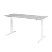 Hammerbacher VXMKA Elektrisch hoogteverstelbaar Zit-sta-bureau Grijs C-Voet 1,800 (B) x 800 (D) x 1,200 (H) mm Spaanplaat, Staal