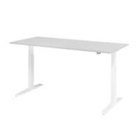 Hammerbacher VXMKA Elektrisch hoogteverstelbaar Zit-sta-bureau Grijs C-Voet 1,800 (B) x 800 (D) x 1,200 (H) mm Spaanplaat, Staal