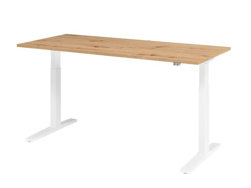 Hammerbacher VXMKA Elektrisch hoogteverstelbaar Zit-sta-bureau Eiken C-Voet 1,800 (B) x 800 (D) x 1,200 (H) mm Spaanplaat, Staal