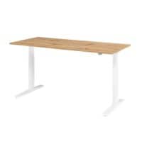Hammerbacher VXMKA Elektrisch hoogteverstelbaar Zit-sta-bureau Eiken C-Voet 1,800 (B) x 800 (D) x 1,200 (H) mm Spaanplaat, Staal