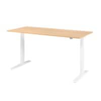 Hammerbacher VXMKA Elektrisch hoogteverstelbaar Zit-sta-bureau Eiken C-Voet 1,800 (B) x 800 (D) x 1,200 (H) mm Spaanplaat, Staal