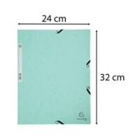 Exacompta Aquarel 3-klepsmap 55533E A4 Gewafeld karton 320 x 240 mm Pastelgroen 5 Stuks à 250 Vellen