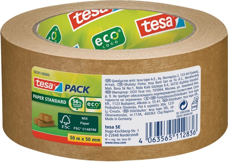 tesa Verpakkingstape tesapack Paper Standard Bruin 50 mm (B) x 50 m (L) Papier