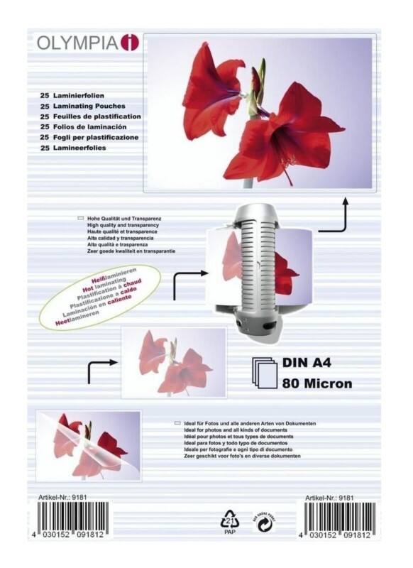 Olympia Lamineerfolies A4 80 micron (2 x 80)