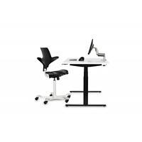 BakkerElkhuizen Work and Move Elektrisch Hoogteverstelbaar Zit-sta-bureau Rechthoekig Wit H-Frame 1.600 (B) x 800 (D) x 1.260 (H) mm Kunststof, spaanplaat, staal