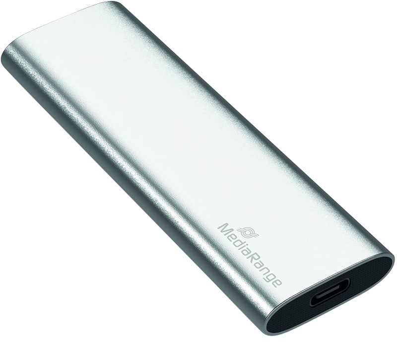 MediaRange 120 GB externe SDD-schijf MR1100 USB 3.2 (Gen 1) zilver