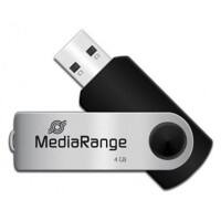 MediaRange USB-stick MR907 Zwart, zilver
