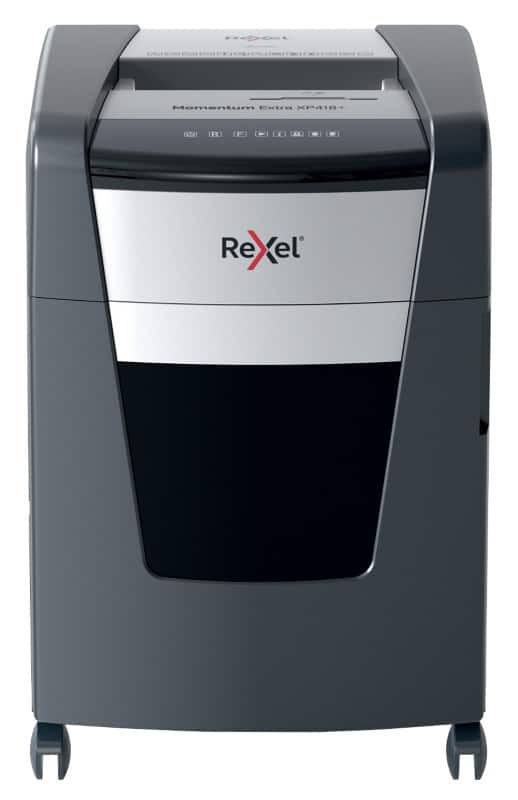 Rexel Momentum Extra XP418+ Papierversnipperaar Snippers Anti-vastloop-technologie Veiligheidsniveau P-4 18 Vel