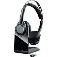 poly Voyager Focus UC B825-M Draadloos Stereo Headset Over het hoofd Bluetooth Zwart