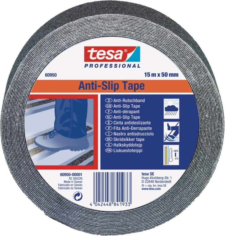 Tesa Anti-slip tape Zwart 15 m