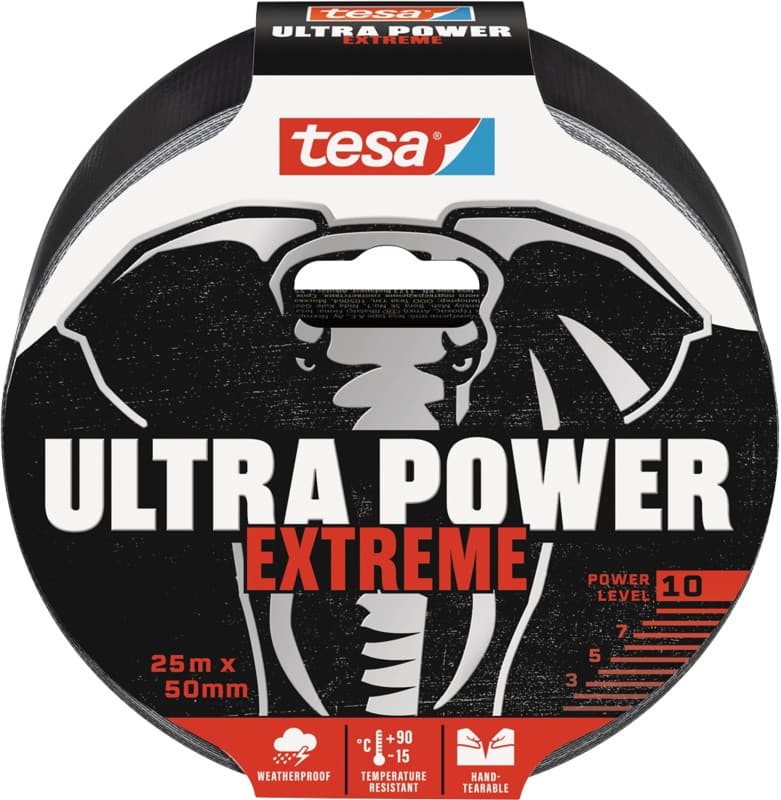 tesa Ducttape Ultra Power Extreme Zwart 50 mm (B) x 25 m (L) PE (Polyetheen)