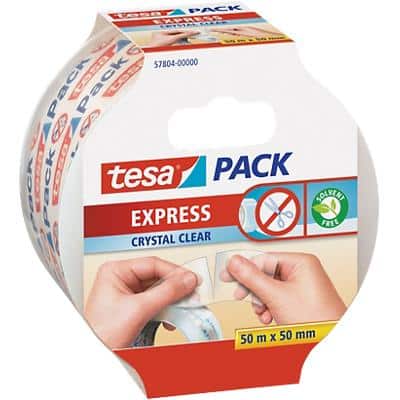 tesa Verpakkingstape tesapack Express Transparent 50 mm (B) x 50 m (L) PP (Polypropylen)